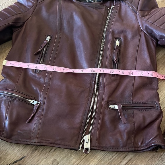 All Saints Oxblood Leather Jacket - Picture 11 of 16